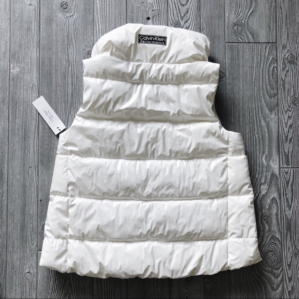 Calvin Klein Performance Shiny Latex Puffer Vest - Picture 3 of 6